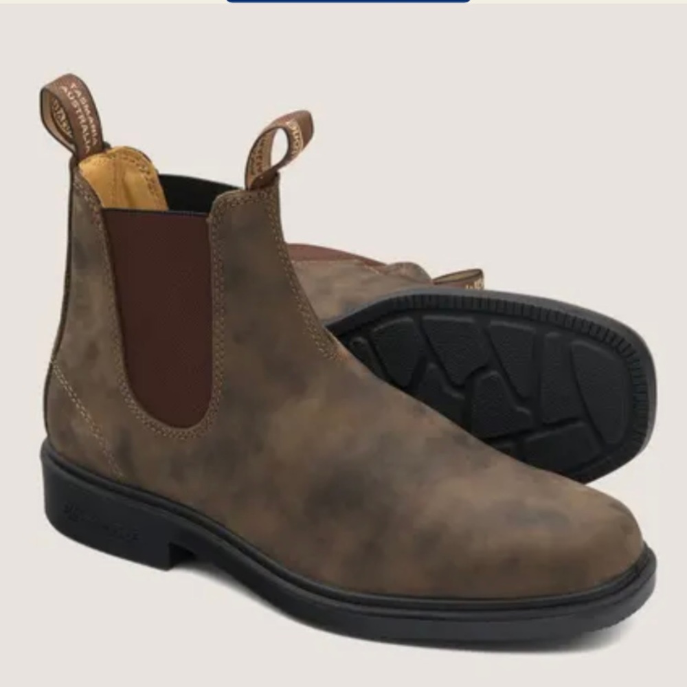 New Blundstone MEN'S DRESS CHELSEA BOOTS  RUSTIC BROWN SIZE 12 US